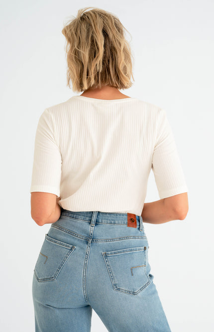 Maicazz T-shirt Mory Offwhite Stretchshop.nl