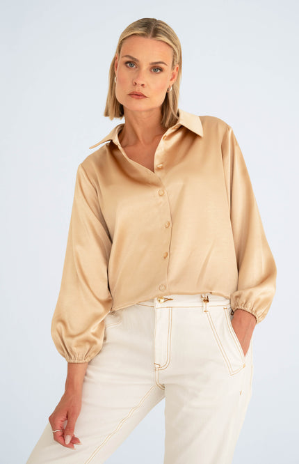 Maicazz Blouse Sydia Gold Stretchshop.nl
