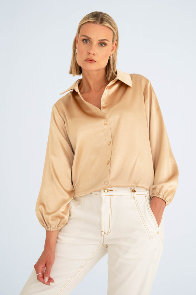Maicazz Blouse Sydia Gold Stretchshop.nl