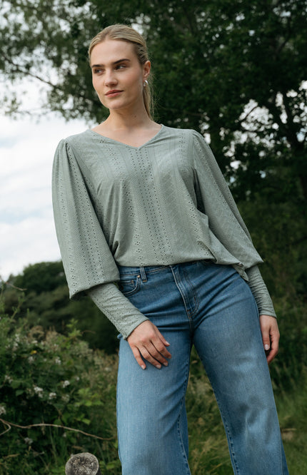 Maicazz Top Phoebe Green Smoke Stretchshop.nl