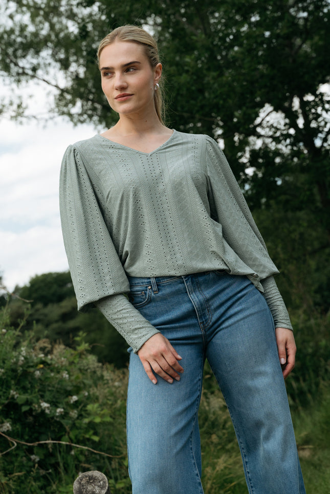 Maicazz Top Phoebe Green Smoke Stretchshop.nl