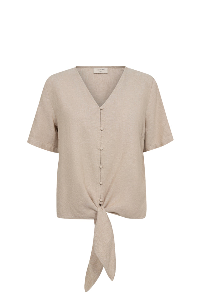 Freequent Blouse Fqlava Sand Melange 204238 Stretchshop.nl