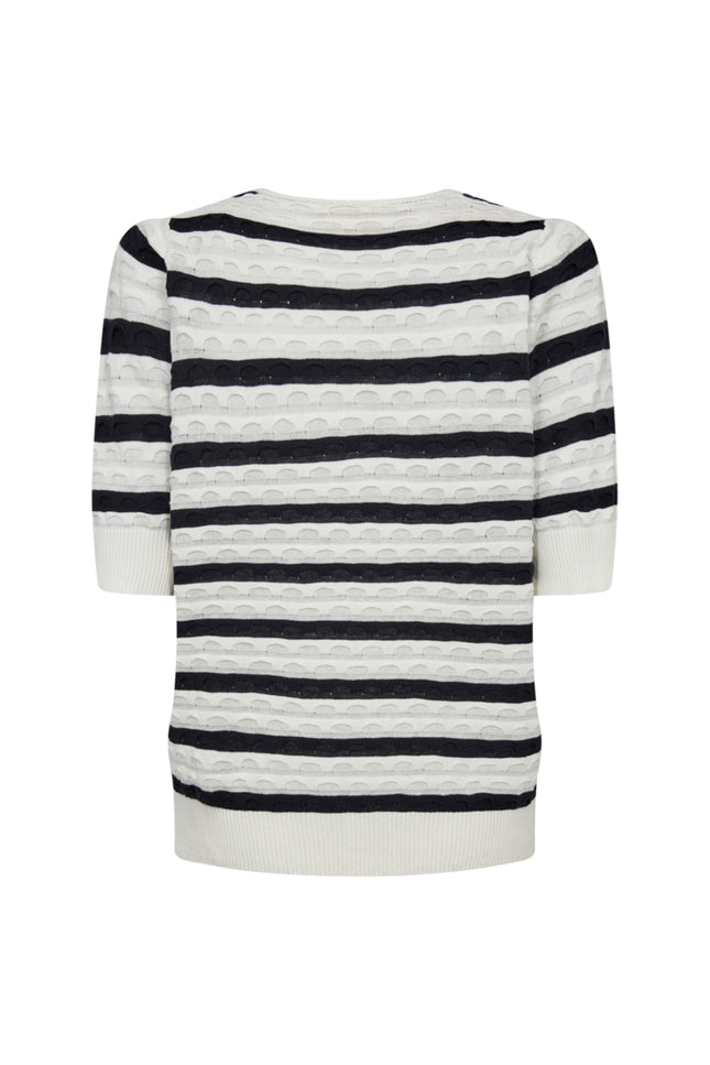 Freequent Trui Fqdodo Stripe Star Offwhite Navy Blazer 207671 Stretchshop.nl