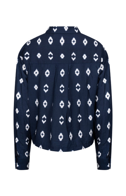 Nukus Blouse Newport Navy NKS02141 Stretchshop.nl