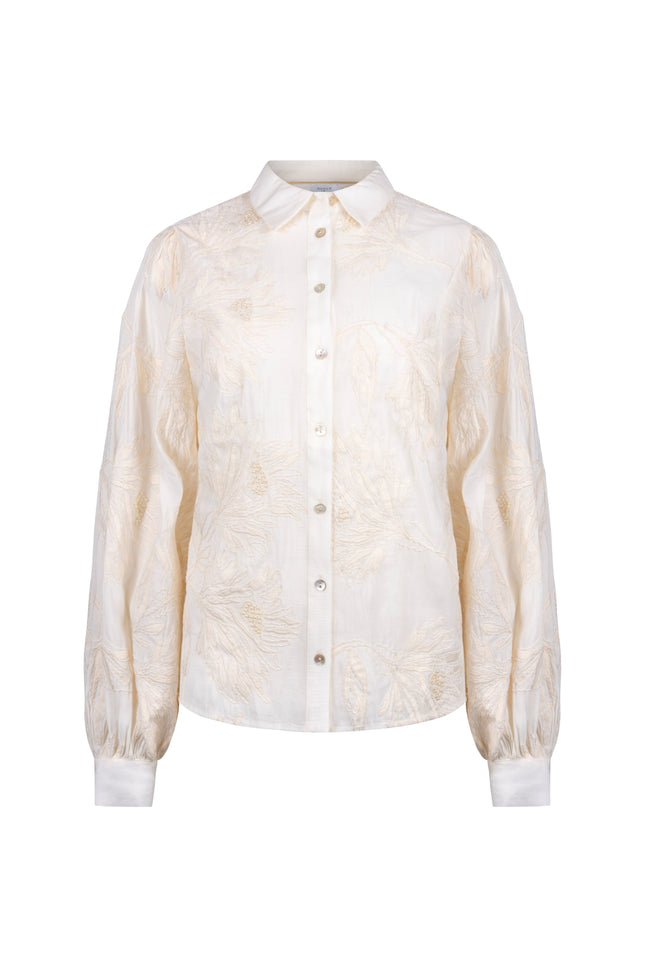 Blouse Avy Embroidery Offwhite NKS02203