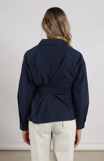 Nukus Blouse Aneta Navy NKS01191 Stretchshop.nl