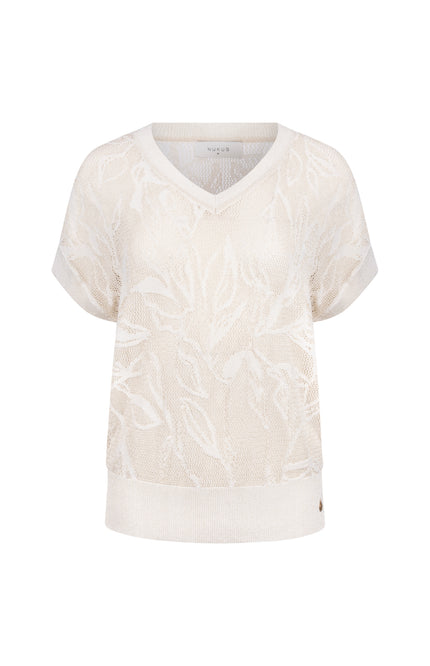 Nukus Top Renza Sand NKS01162 Stretchshop.nl