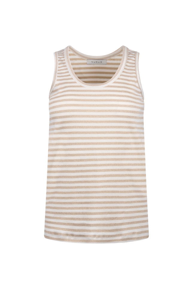 Singlet Steffie Lurex Offwhite Gold NKS01168