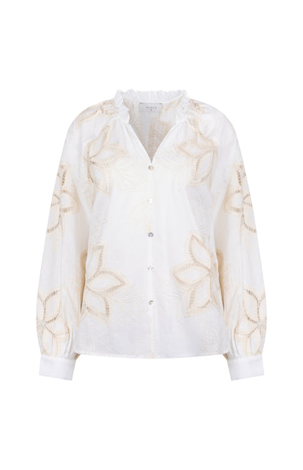 Blouse Bridget Embroidery Offwhite NKS02139