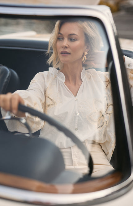 Blouse Bridget Embroidery Offwhite NKS02139