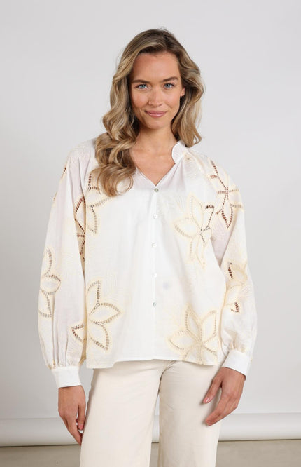 Blouse Bridget Embroidery Offwhite NKS02139