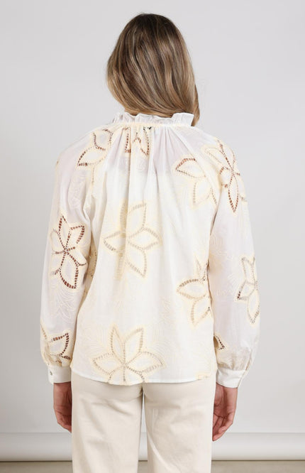 Blouse Bridget Embroidery Offwhite NKS02139