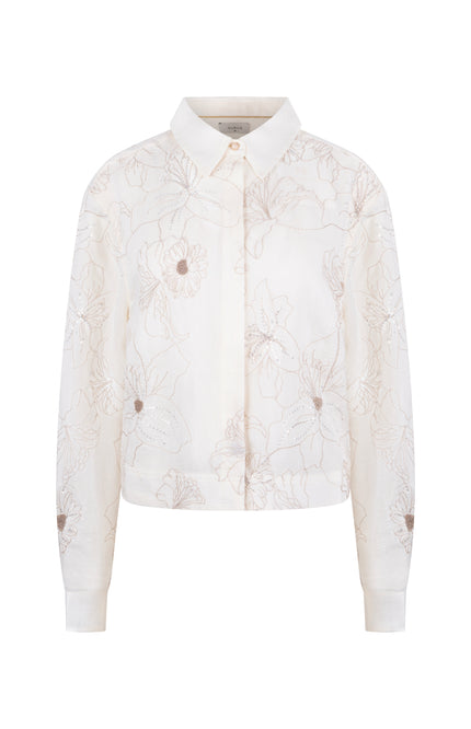 Blouse Adora Embroidery Offwhite NKS02167