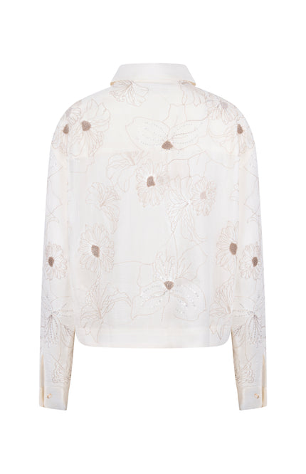 Blouse Adora Embroidery Offwhite NKS02167