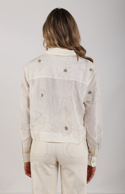 Blouse Adora Embroidery Offwhite NKS02167