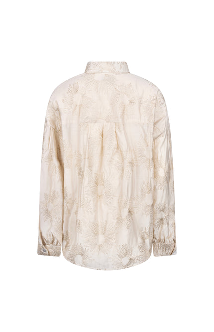 Blouse Nola Embroidery Offwhite Gold NKS02181