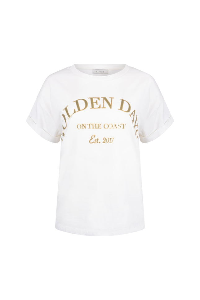 T-shirt Sanne Golden Days Offwhite Army NKS04023