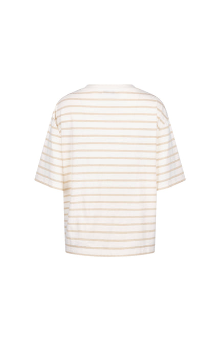T-shirt Saartje Stripe Offwhite Gold NKS04030
