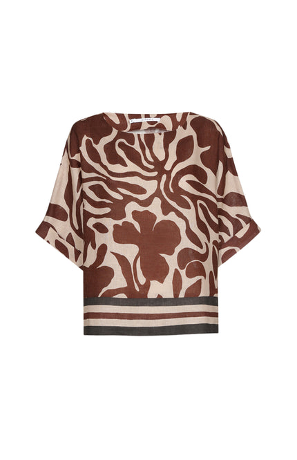 Xandres Blouse Himano Tobacco 61630-1715 Stretchshop.nl