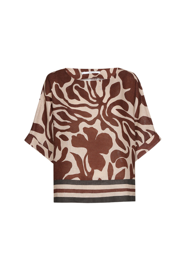 Xandres Blouse Himano Tobacco 61630-1715 Stretchshop.nl