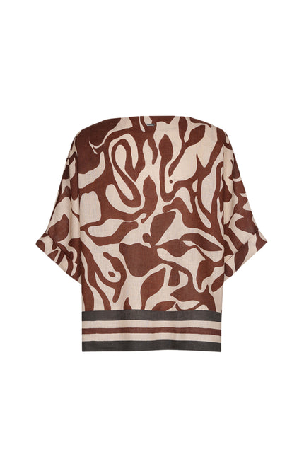 Xandres Blouse Himano Tobacco 61630-1715 Stretchshop.nl