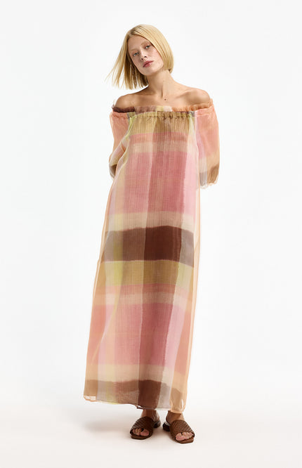 Xandres Jurk Katari Tobacco 14562-1715 Stretchshop.nl