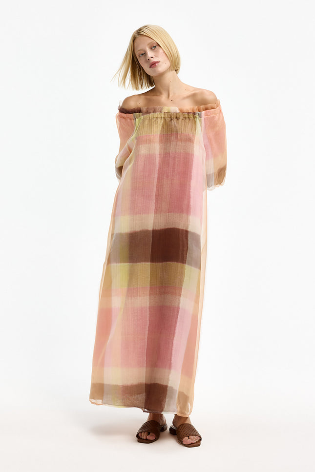 Xandres Jurk Katari Tobacco 14562-1715 Stretchshop.nl