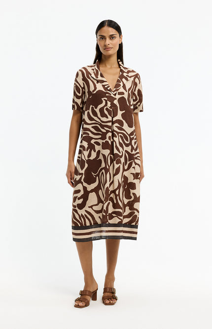 Xandres Jurk Kirania Tobacco 14553-1715 Stretchshop.nl