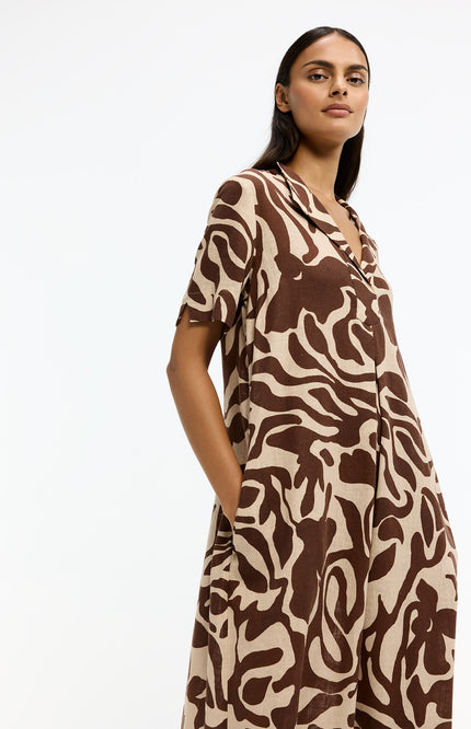 Xandres Jurk Kirania Tobacco 14553-1715 Stretchshop.nl