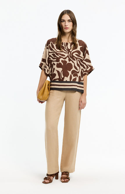 Xandres Blouse Himano Tobacco 61630-1715 Stretchshop.nl