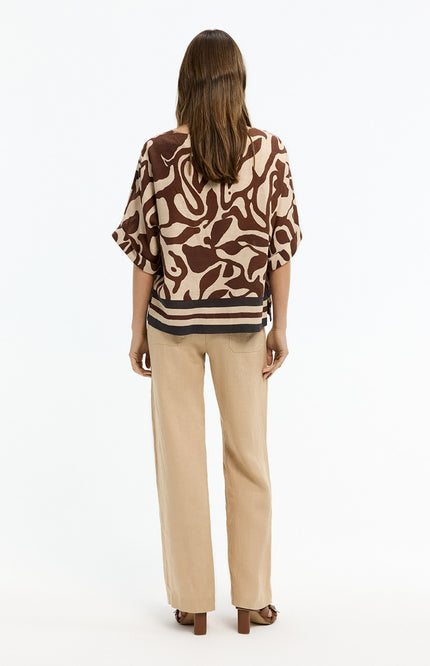 Xandres Blouse Himano Tobacco 61630-1715 Stretchshop.nl