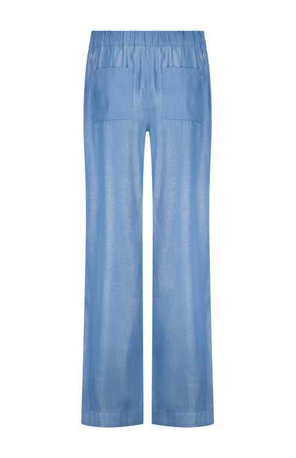 Tramontana Broek Coated Wide Leg Breezy Blue C08-19-101 2 Stretchshop.nl