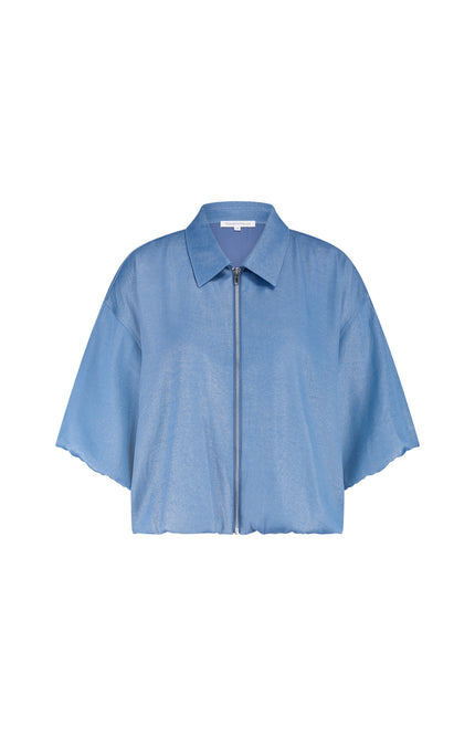 Tramontana Jacket Balloon Shaped Coated Breezy Blue C08-19-801 2 Stretchshop.nl