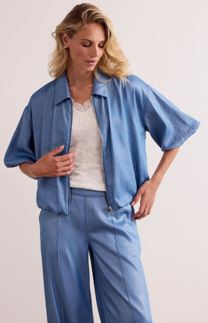 Tramontana Jacket Balloon Shaped Coated Breezy Blue C08-19-801 2 Stretchshop.nl