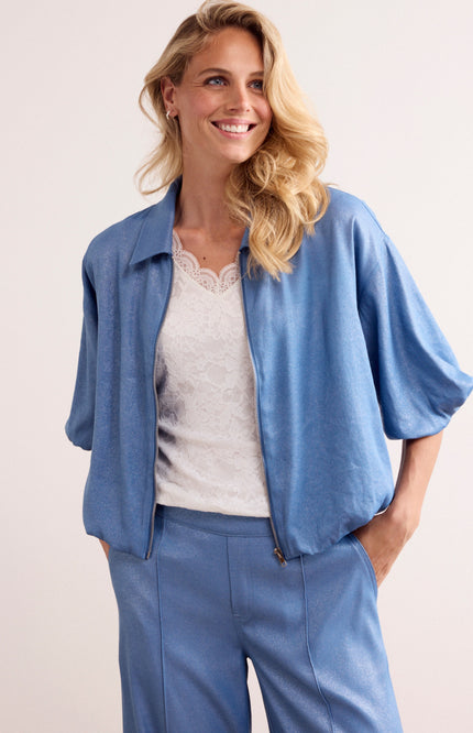 Tramontana Jacket Balloon Shaped Coated Breezy Blue C08-19-801 2 Stretchshop.nl