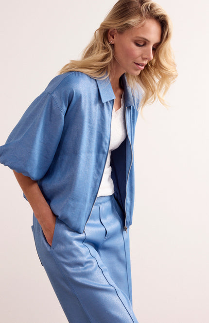 Tramontana Jacket Balloon Shaped Coated Breezy Blue C08-19-801 2 Stretchshop.nl