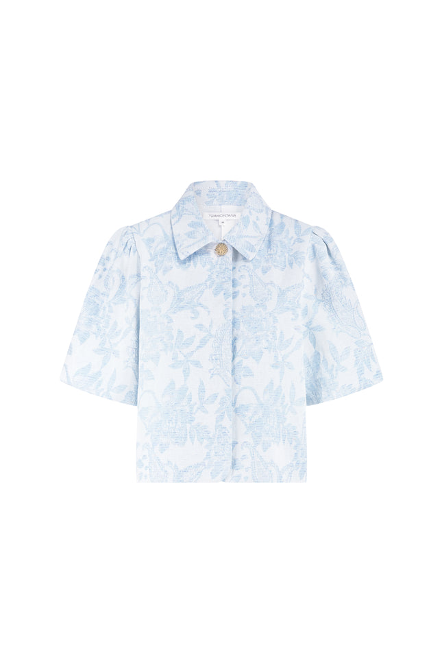 Tramontana Jacket Denim Jacquard Light Blue Denim C10-19-801 2 Stretchshop.nl