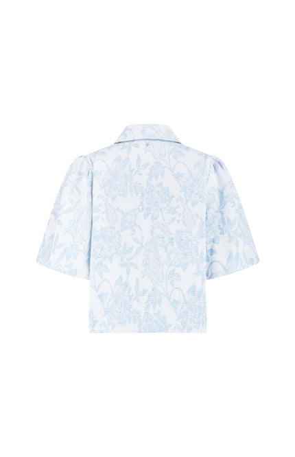 Tramontana Jacket Denim Jacquard Light Blue Denim C10-19-801 2 Stretchshop.nl