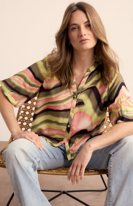 Tramontana Blouse Sunset Desert Print Multi Colours C18-19-301 2 Stretchshop.nl