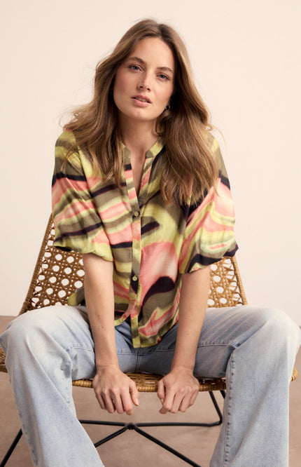 Tramontana Blouse Sunset Desert Print Multi Colours C18-19-301 2 Stretchshop.nl