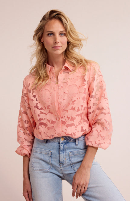 Tramontana Blouse Ausbrenner Peach Infusion C29-19-301 2 Stretchshop.nl