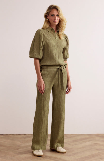 Tramontana Broek Creased Wide Leg Aloe C30-19-101 2 Stretchshop.nl