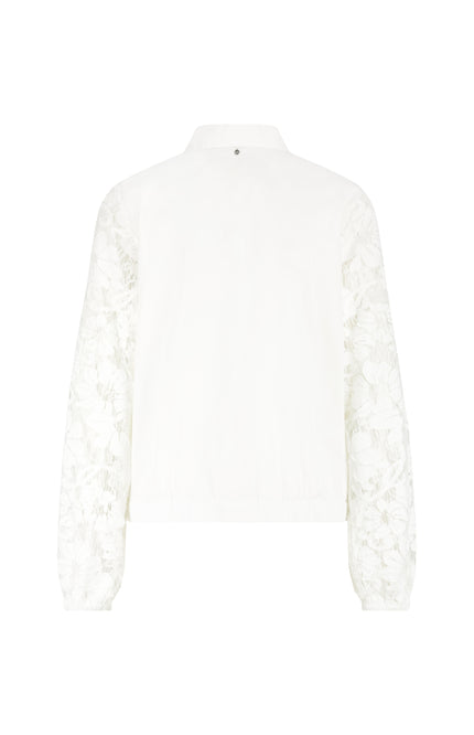 Blouse Fancy Lace Sleeves Offwhite C35-19-301 1