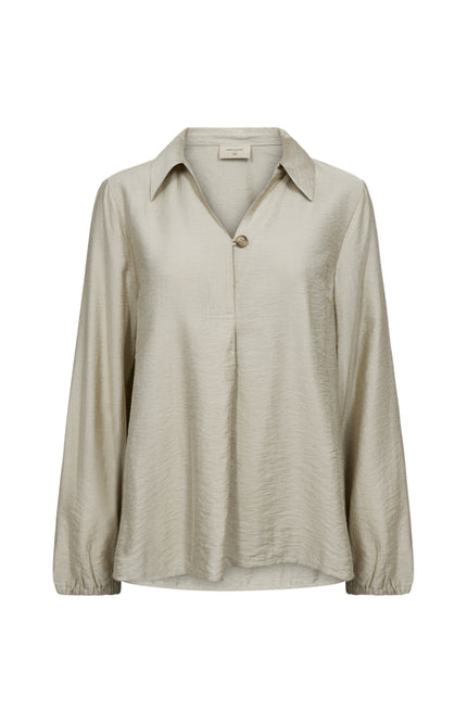Freequent Blouse Fqisela Silver Mink 207409 Stretchshop.nl