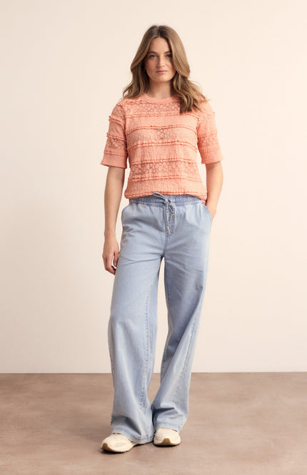 Tramontana Broek Lightweight Denim Light Blue F01-19-101 2 Stretchshop.nl