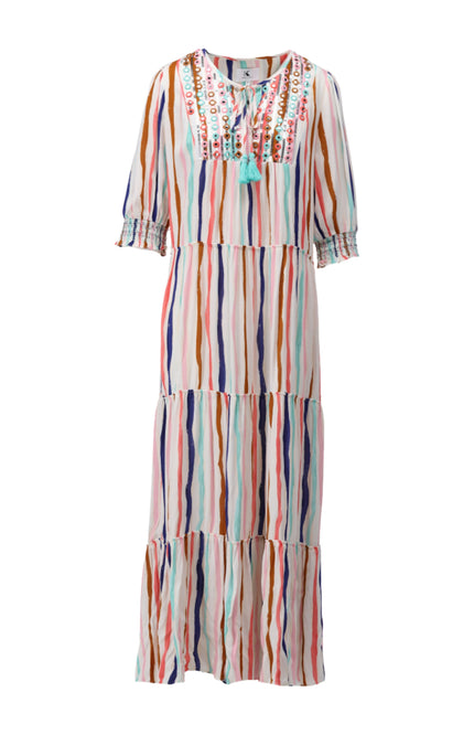 K-design Jurk Maxi Met Design C152-P111 Stretchshop.nl