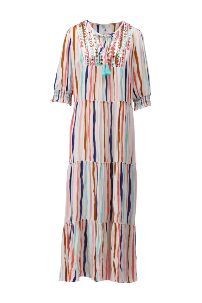 K-design Jurk Maxi Met Design C152-P111 Stretchshop.nl