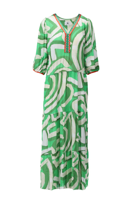 K-design Jurk Maxi Met Design C155-P110 Stretchshop.nl