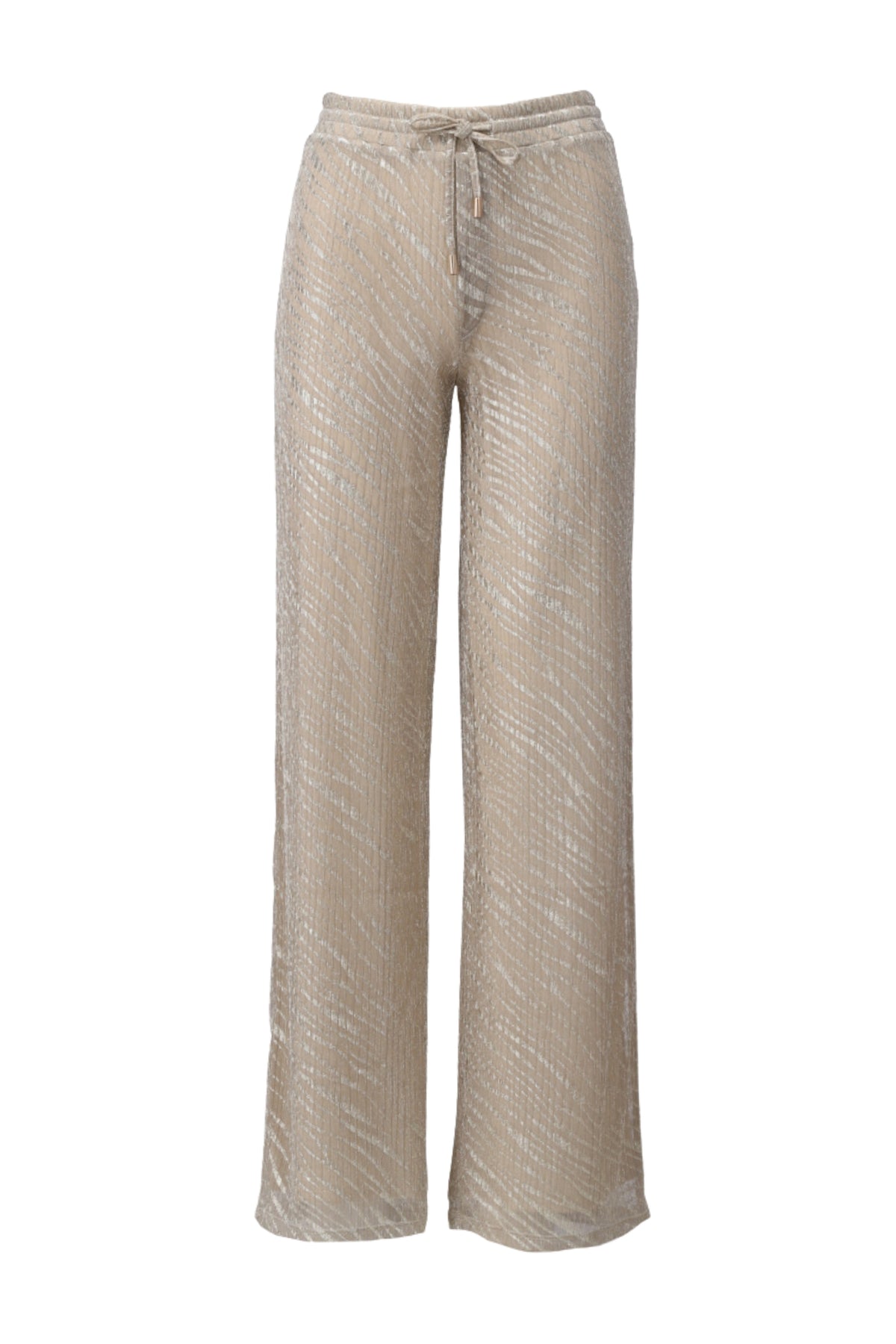 K-design broek met print, model Larissa, modieus en comfortabel, zichtbaar met bloemenpatroon op lichte stof.
