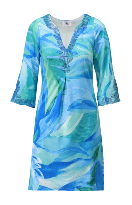 K-design Jurk Met Design C309-P102 Stretchshop.nl